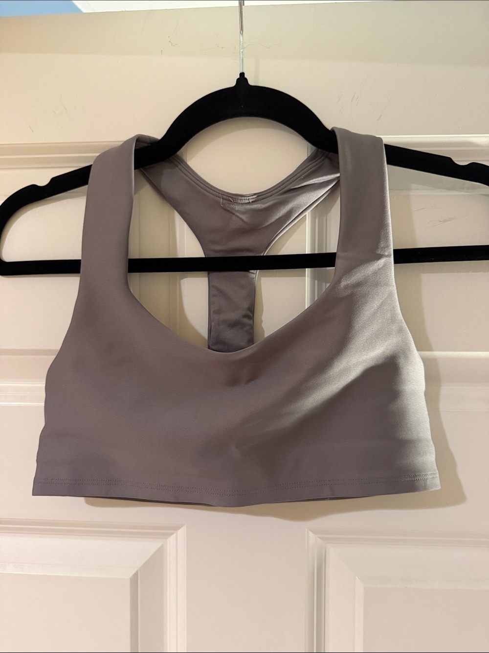 Racerback Alo Sports Bra - Purple/Gray